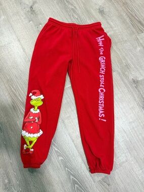 Juniors  Red Grinch Graphic Sweatpants